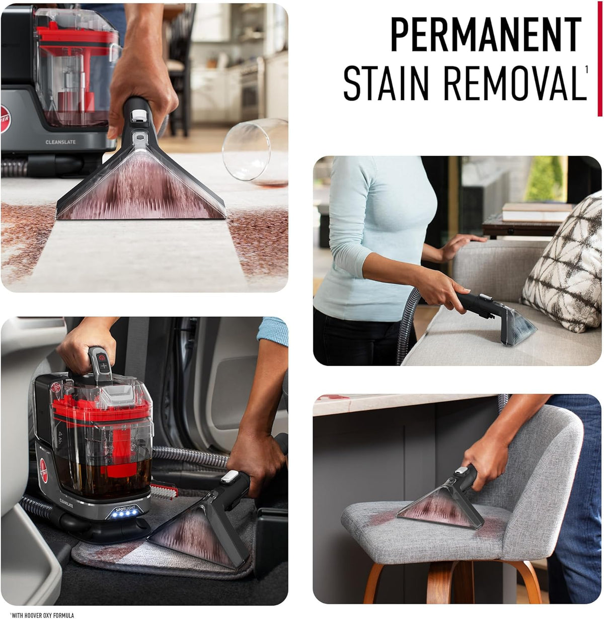 Hoover ONEPWR CleanSlate Cordless Portable Carpet + Upholstery Spot Cleaner Machine, Powerful