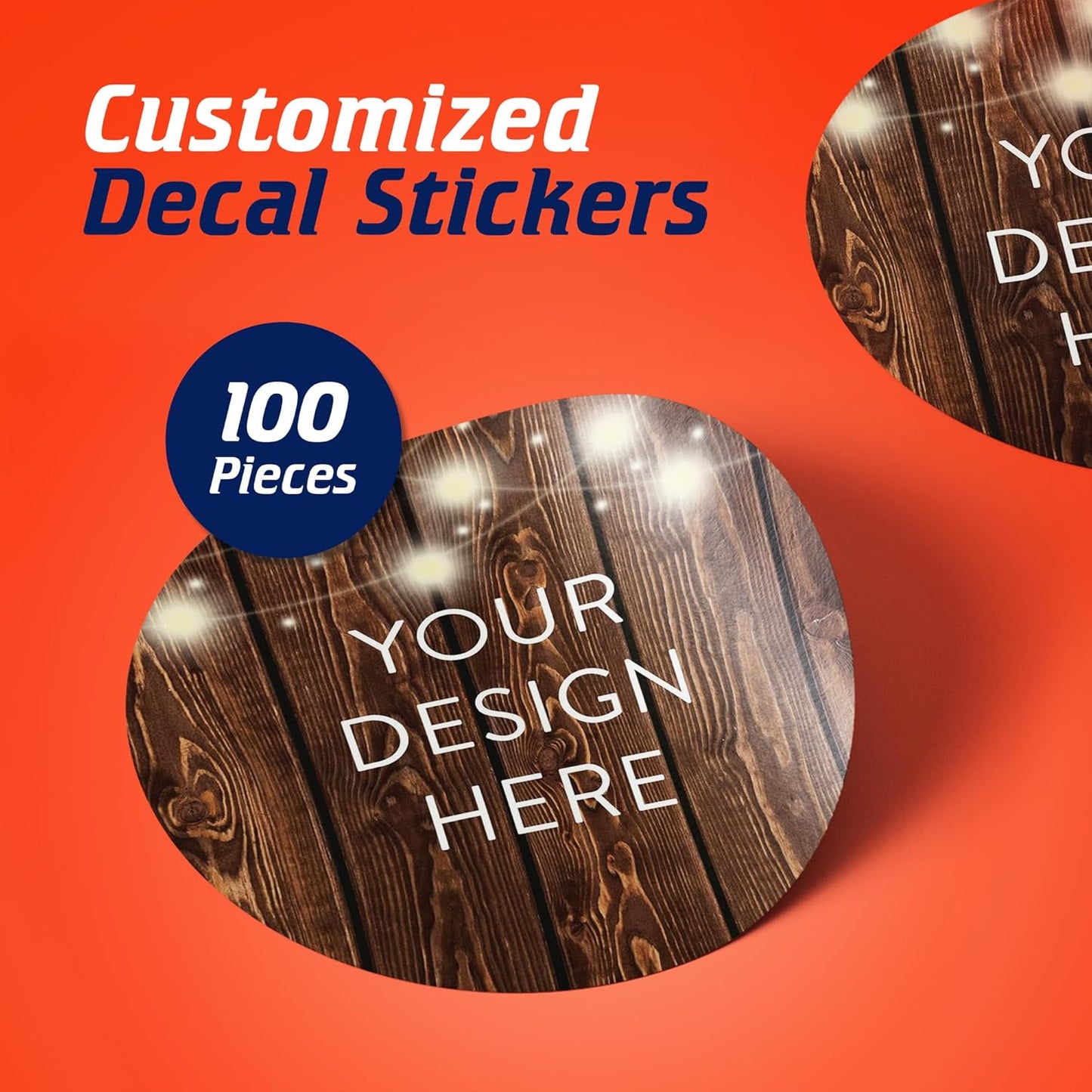 5-1000 Custom Vinyl Stickers - Upload Your own Image, Text, Design, Logo - Personalized Logo Labels
