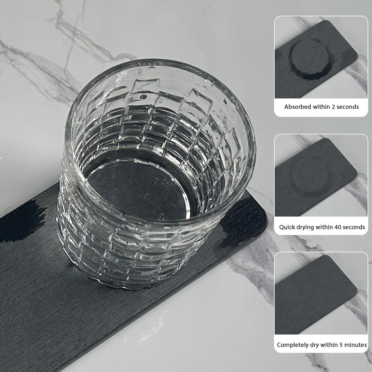 2 Pcs Water Absorbing Stone Trays, Kitchen/Bathroom Sink Soap Dish, Diatomite Tray Used for Hand