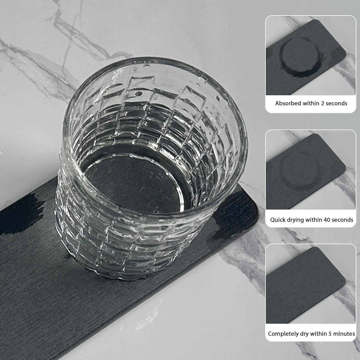2 Pcs Water Absorbing Stone Trays, Kitchen/Bathroom Sink Soap Dish, Diatomite Tray Used for Hand