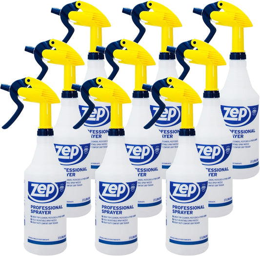 Zep Professional Sprayer Bottle - 32 oz (Case of 9) - HDPRO9 - Versatile Adjustable Nozzle Spray