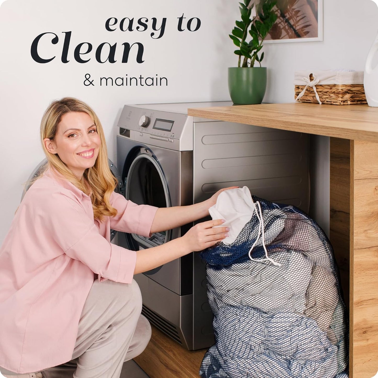 Handy Laundry Mesh XL Laundry Bag - Durable, Machine Washable with Secure Drawstring Closure