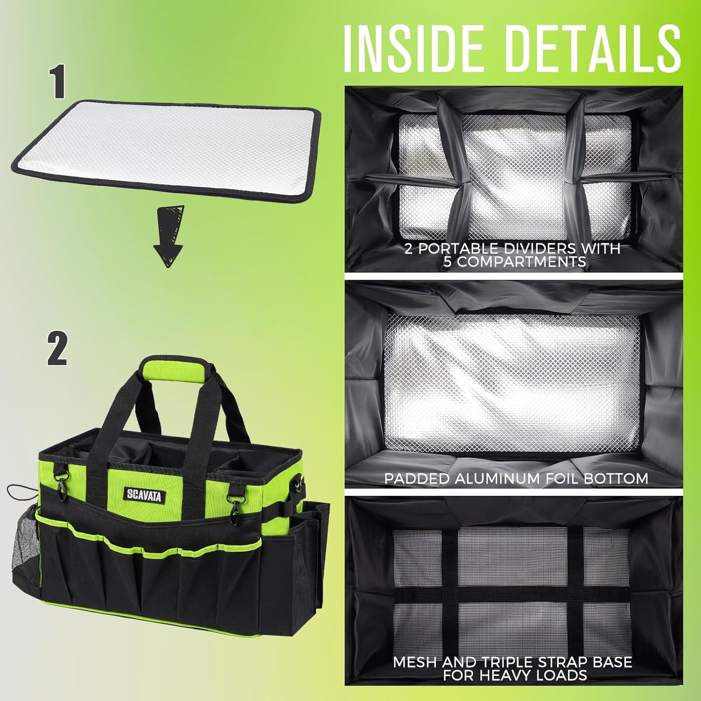Wearable Cleaning Caddy Bag, Cleaning Caddy Supplies Organizer with Handle & Shoulder Straps for