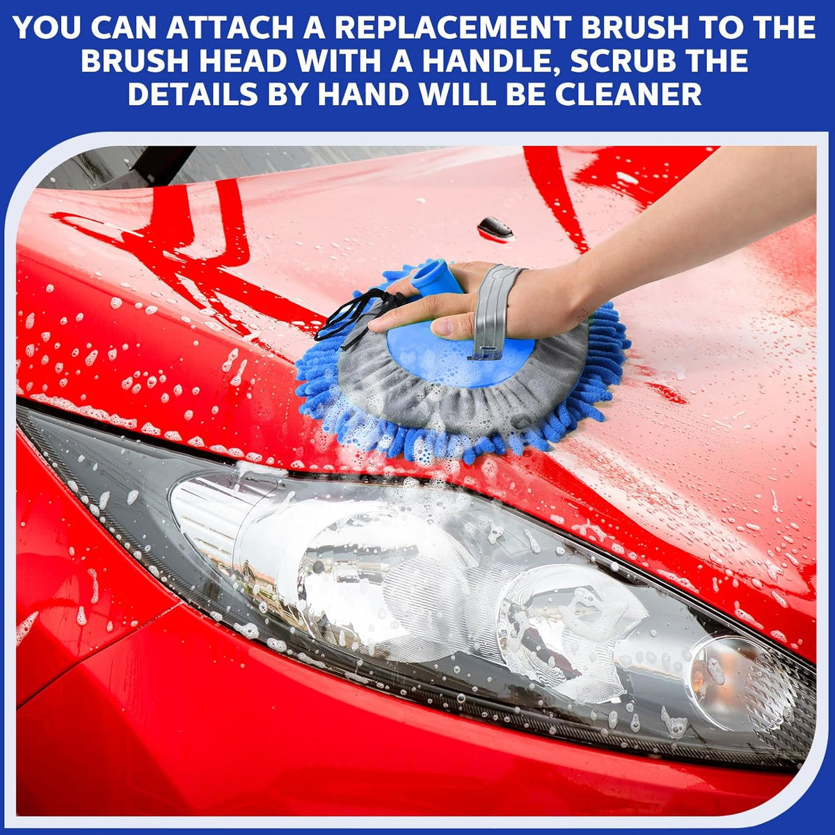 Layhit 5 Pcs Car Wash Mitt Set, Brush Not Included, Microfiber Mitt Cleaning Car Truck Washing