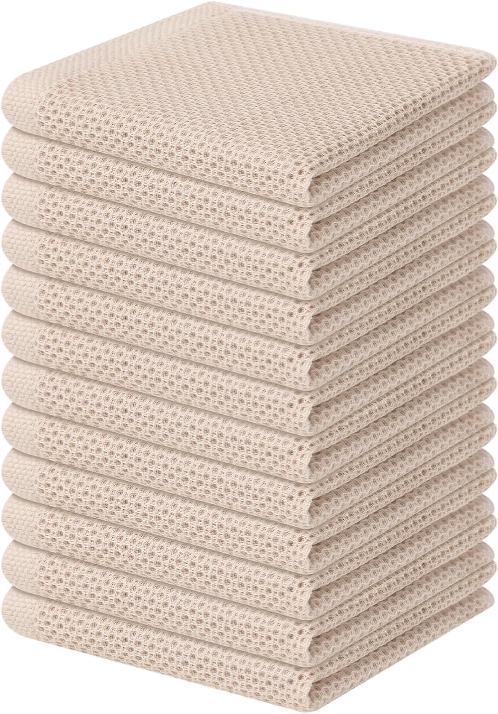 Homaxy 100% Cotton Waffle Weave Kitchen Dish Cloths, Ultra Soft Absorbent Quick Drying Dish Towels