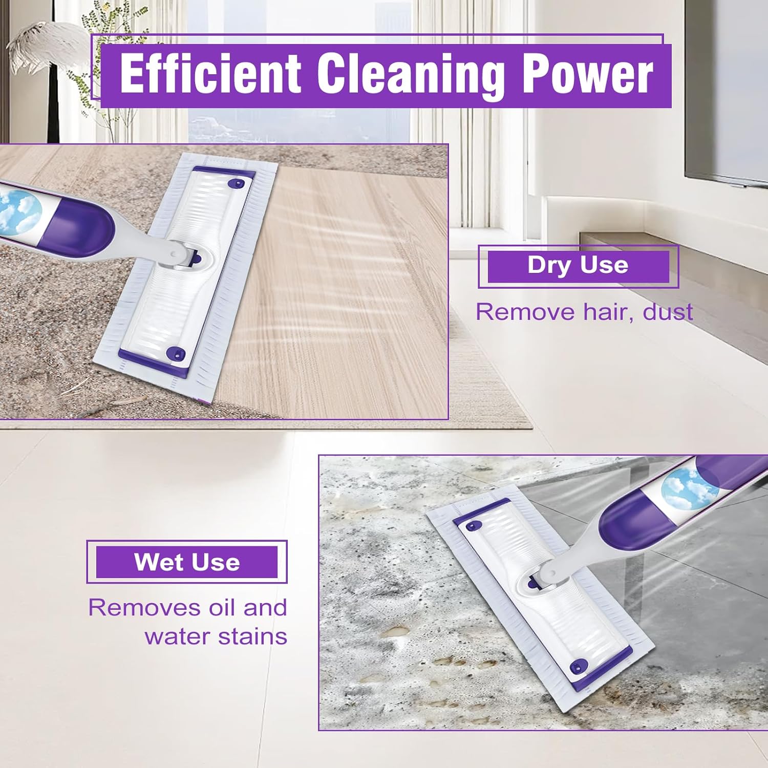 30 Pack Power Mop Refills Pad for Swiffer Power Mop, Disposable Spray Wet Pad Refills for Swiffer