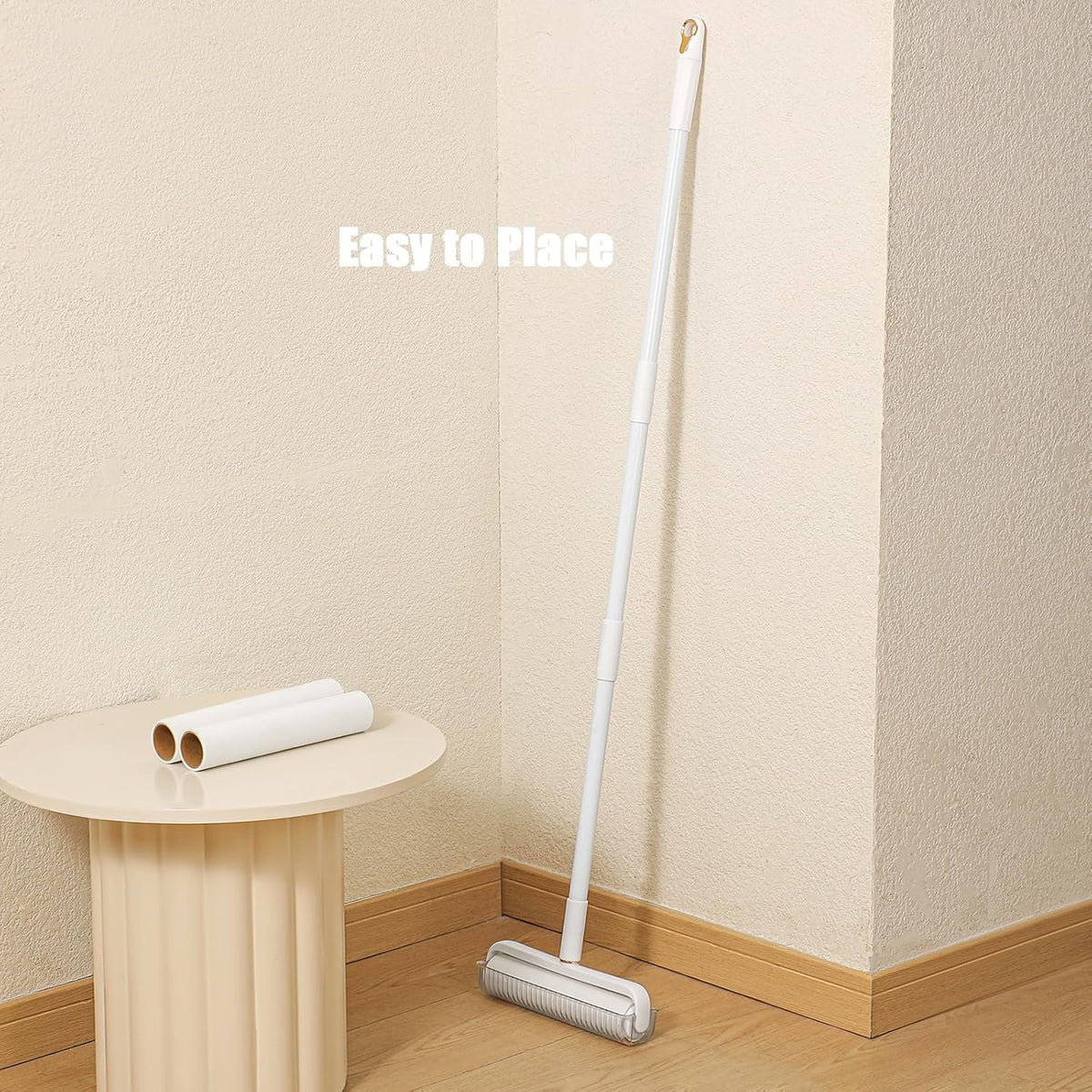Floor Lint Roller Long Handle with Cover and 2 Refills for Pet Hair Extra Sticky Large 9.45 inch