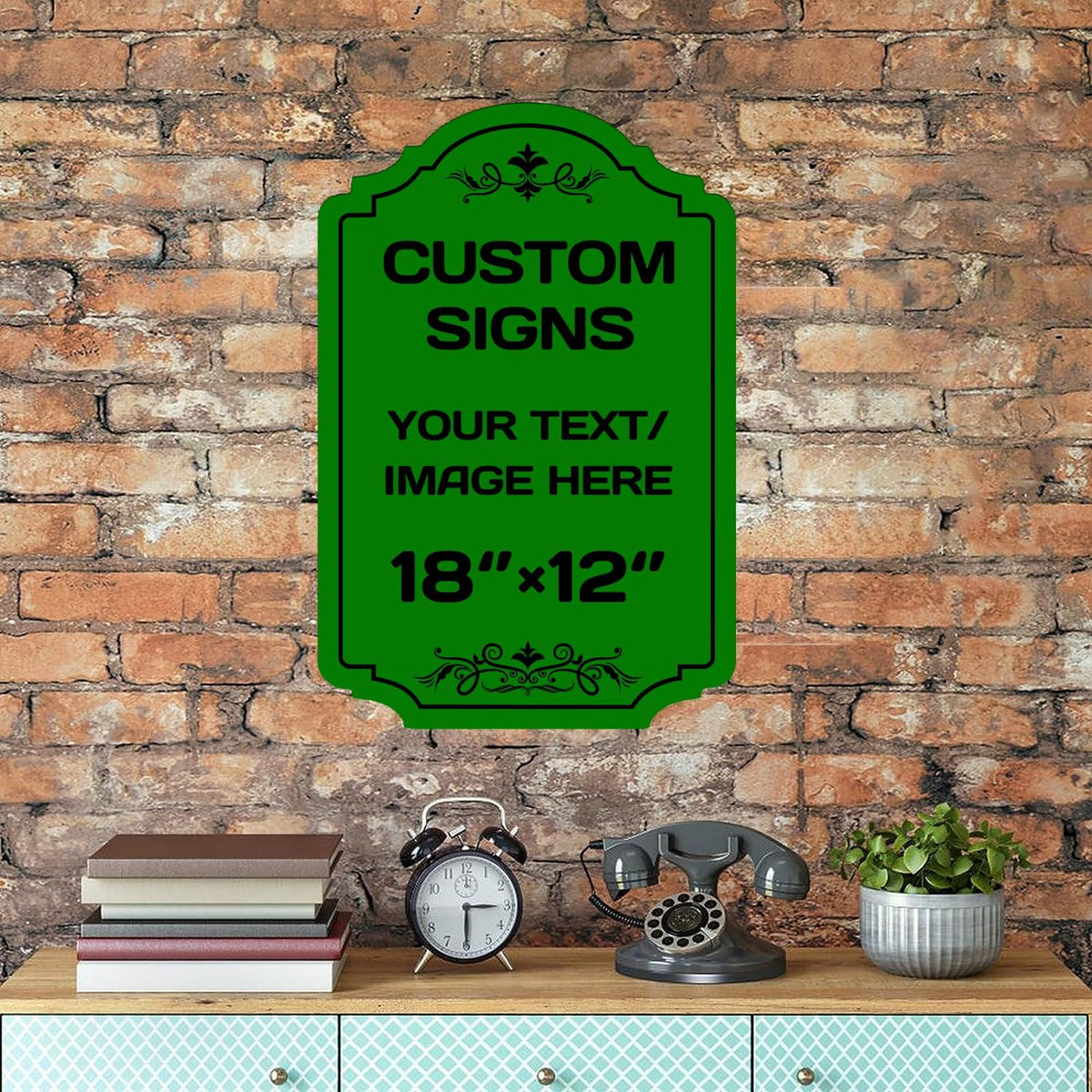 Personalized Aluminum Metal Signs - Weatherproof, Custom Text & Picture, Multiple Sizes - Hazard