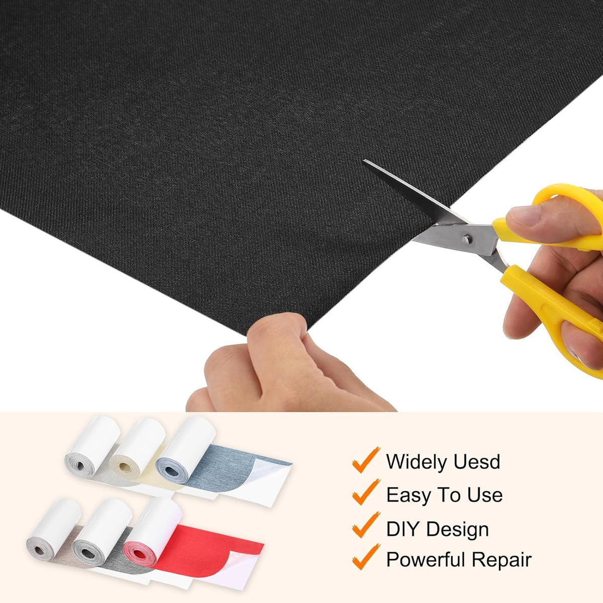 3x60 Inch Green Linen Repair Patch, Self-Adhesive DIY Fabric Repair Patch for Sofa, Furniture