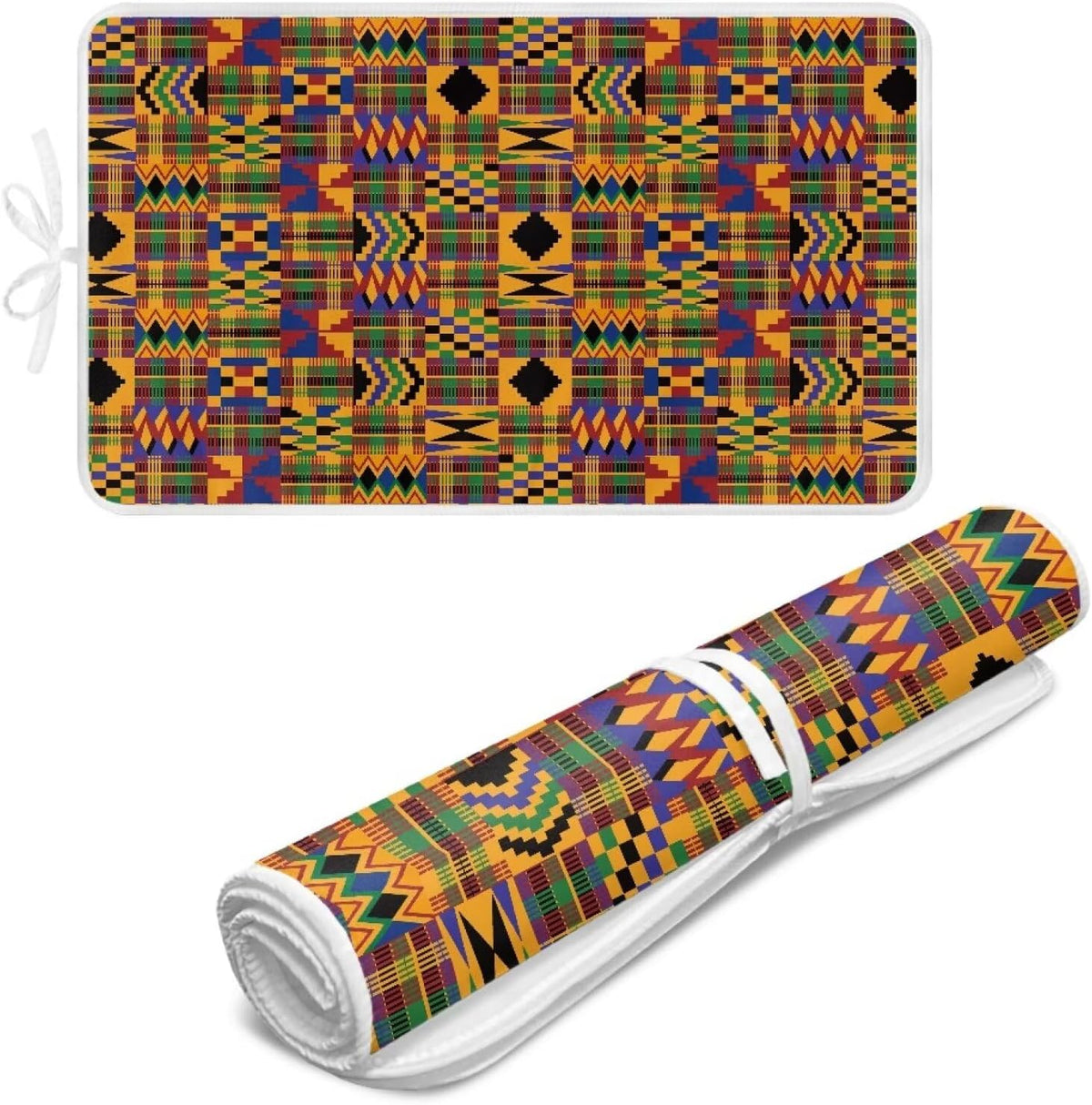Ironing Mat Pad for Table Portable Travel Iron Blanket African Print Ironing Board Covers Tribal