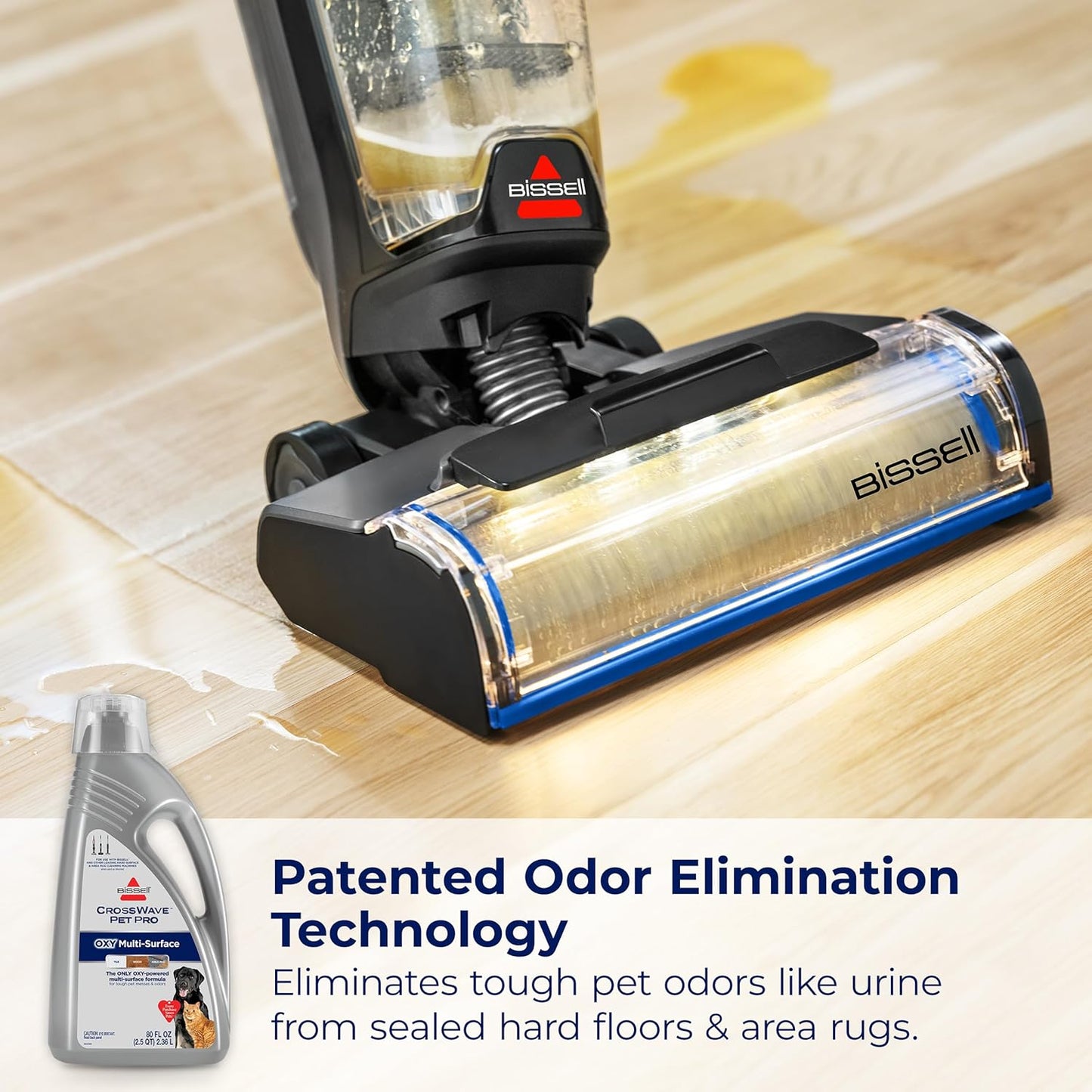 Bissell CrossWave PET PRO OXY Multi-Surface Formula, 4019G, 80 oz, Removes Stuck-On Stains like