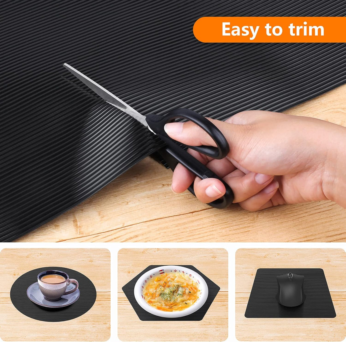 Shelf Liners for Kitchen Cabinets Non Adhesive Drawer Liner EVA Material Cupboard Mat Refrigerator
