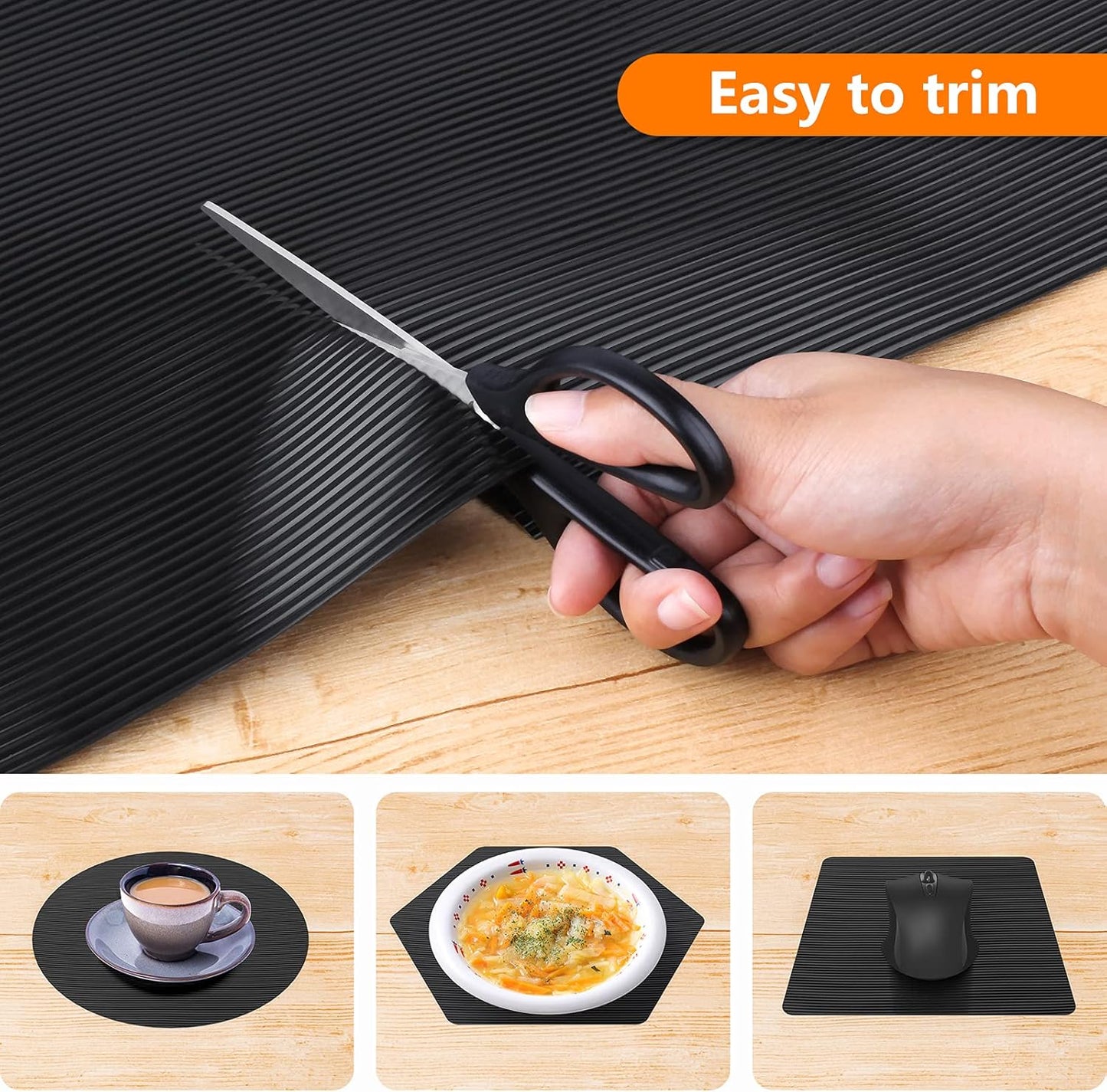 Shelf Liners for Kitchen Cabinets Non Adhesive Drawer Liner EVA Material Cupboard Mat Refrigerator