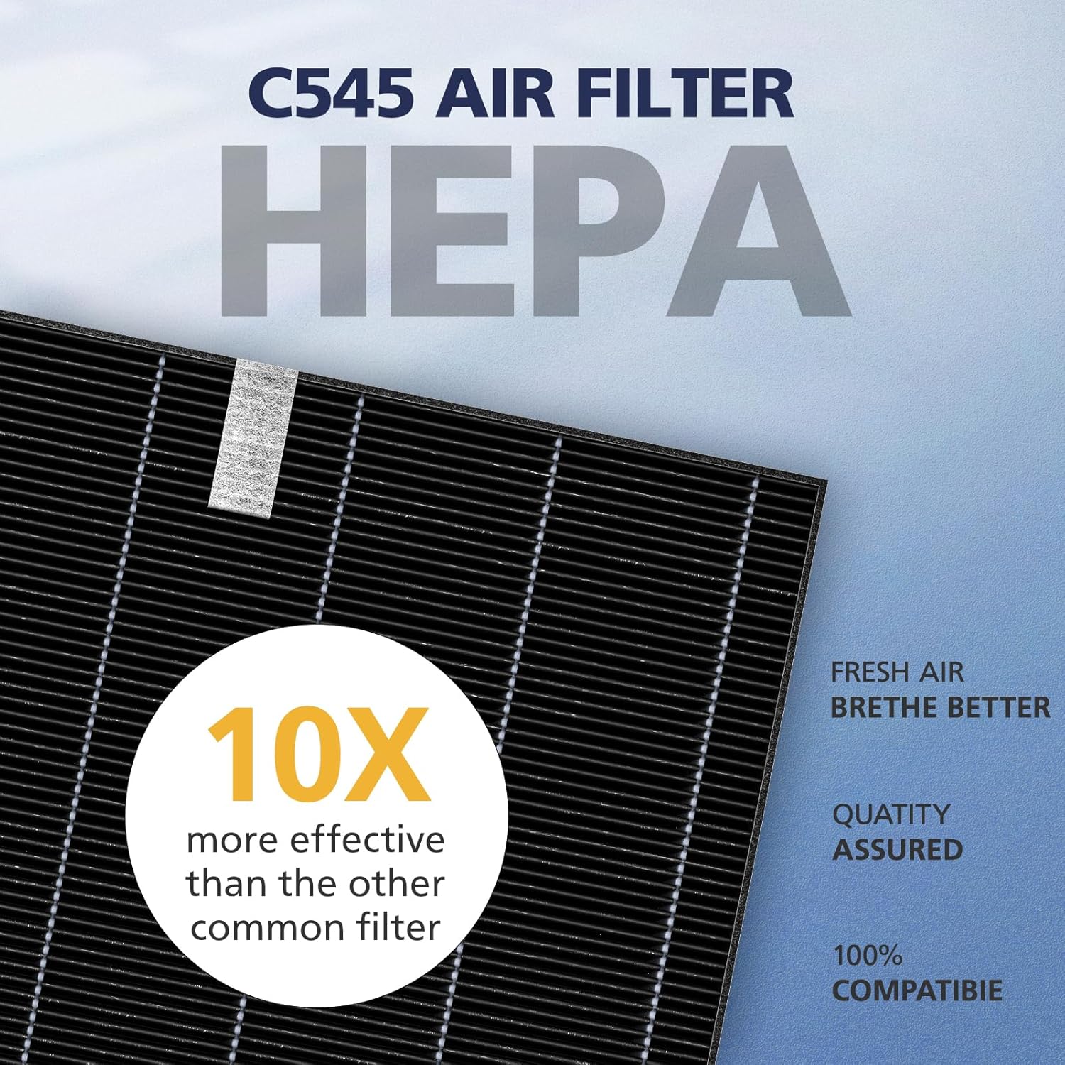 2 Pack C545 HEPA Smoke Replacement Filter S Compatible with Winix C545 Air Purifier, Replaces Part