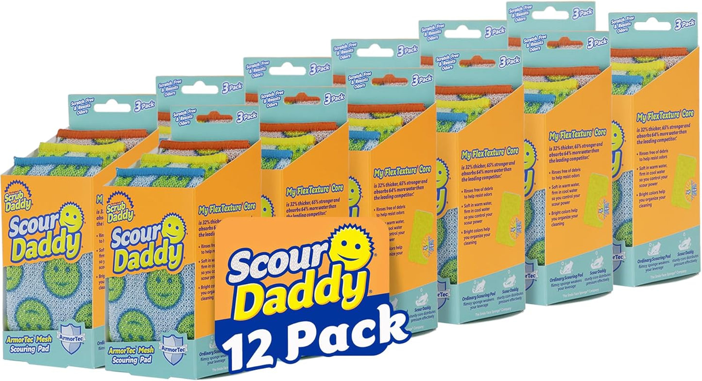 Scrub Daddy Scour Daddy Scouring Pad - Non Scratch Scouring Pad - Sponges for Dishes & Cleaning