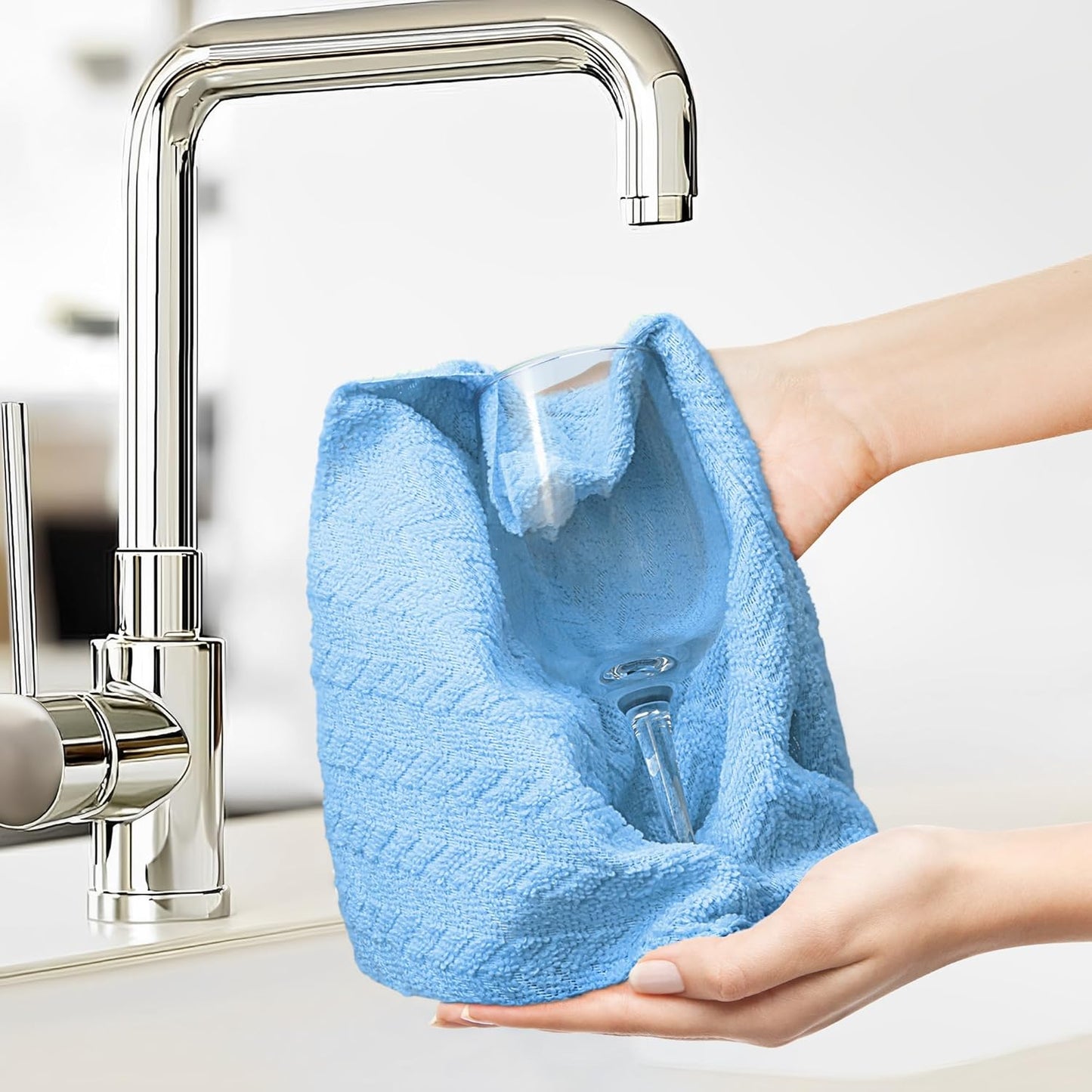 LIVOS Microfiber Cleaning Cloth Roll - 80 Pack, Reusable Paper Towels, Microfiber Towels for Cars