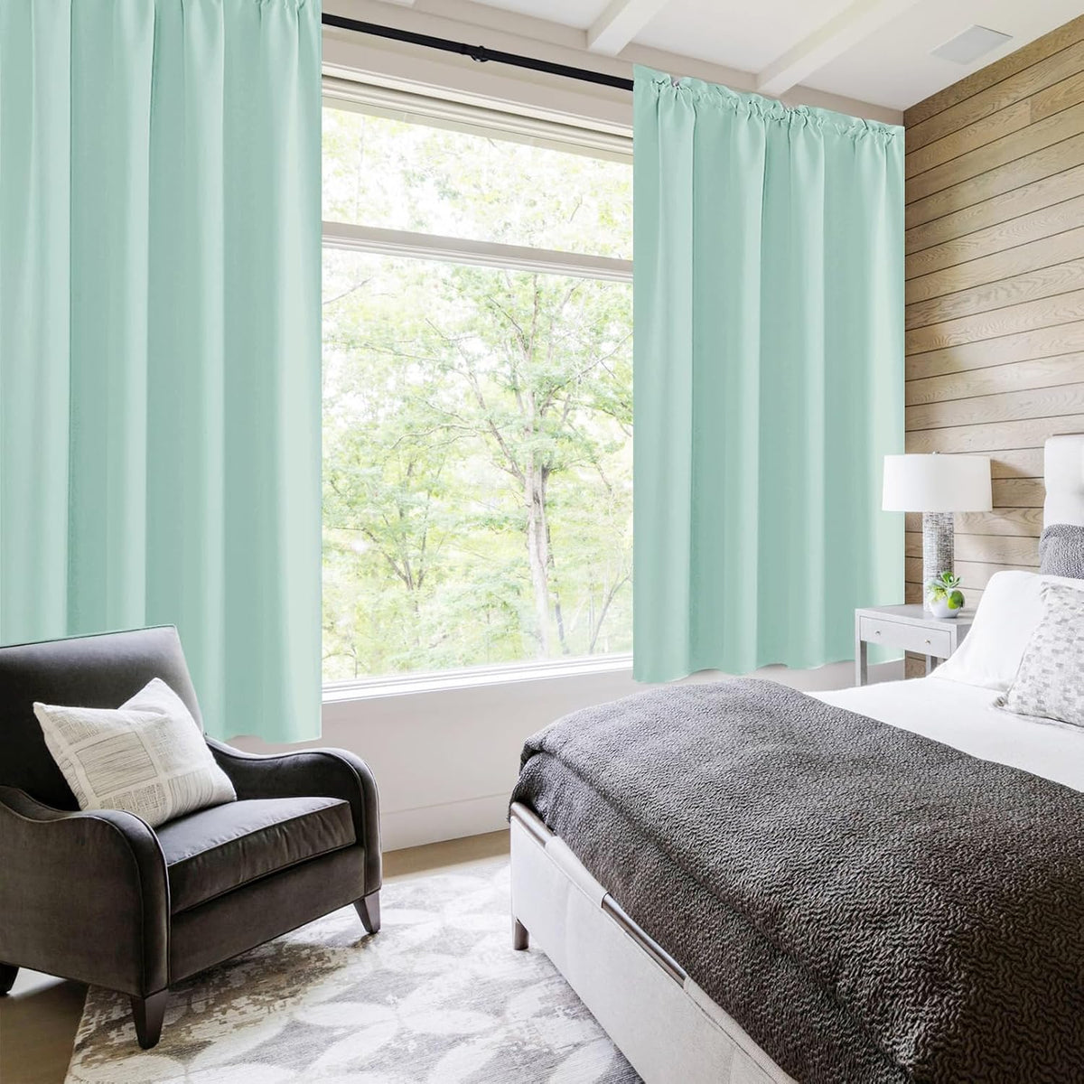 DWCN Blackout Curtains for Living Room Thermal Insulated, Energy Saving & Noise Reducing Bedroom