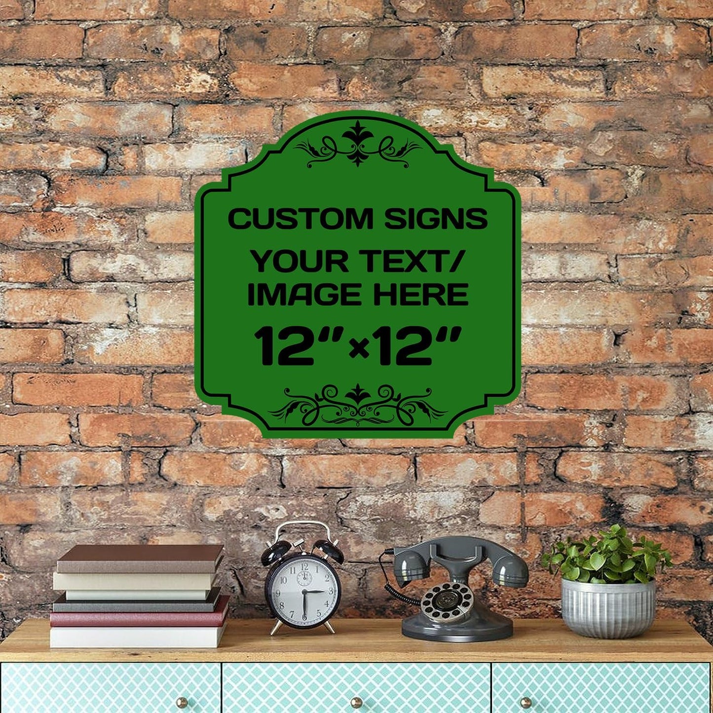 Personalized Aluminum Metal Signs - Weatherproof, Custom Text & Picture, Multiple Sizes, Hazard