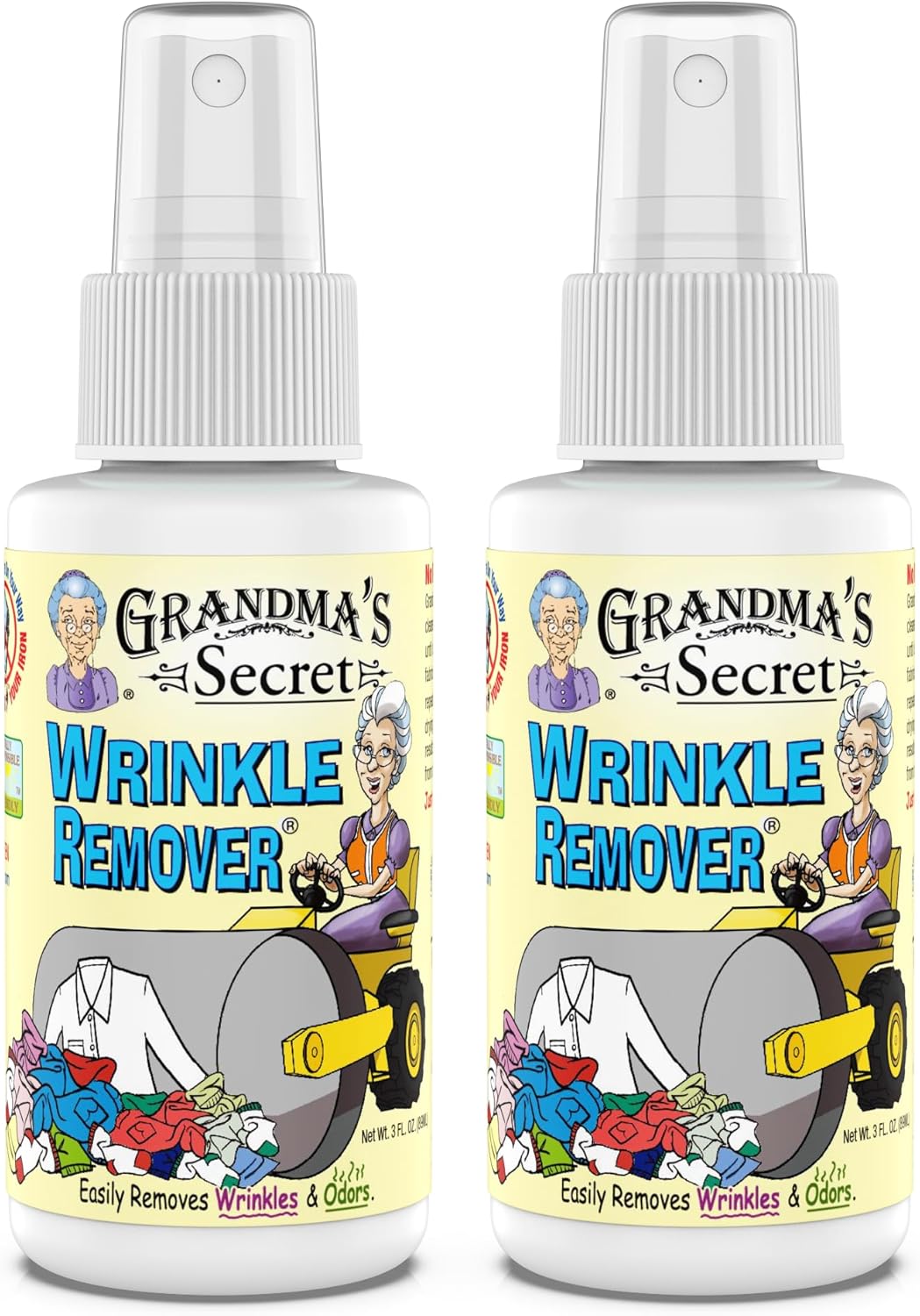 Grandma's Secret Wrinkle Remover - Wrinkle Release Spray, Odor Eliminator, and Fabric Refresher