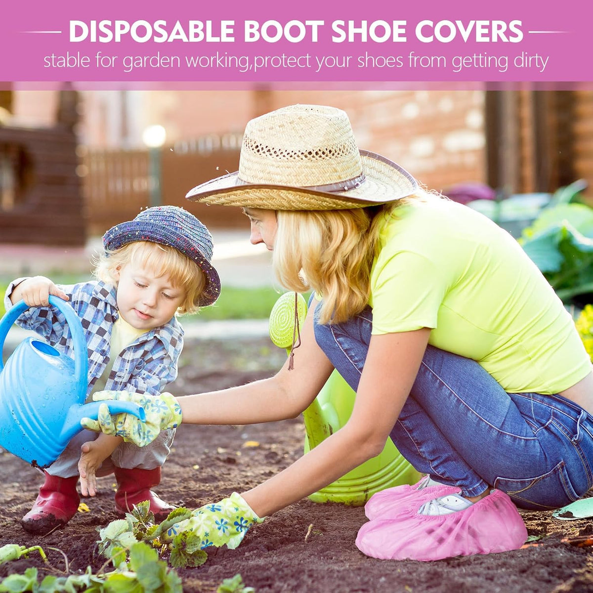 Zhanmai 300 Pack Disposable Shoe Covers Non Slip Disposable Large Foot Booties Shoe Covers for