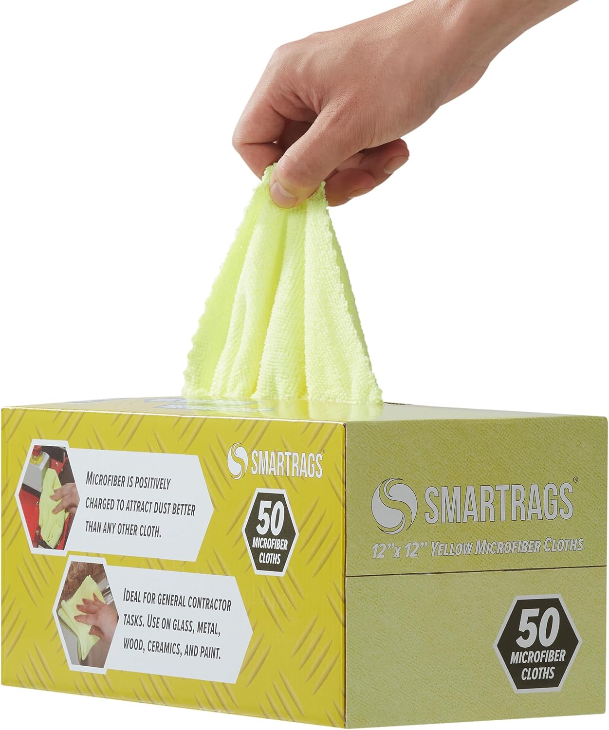 Arkwright Smart Rags in Box - (Pallet of 14400) Lint Free Microfiber Cleaning Cloth, Scratch &