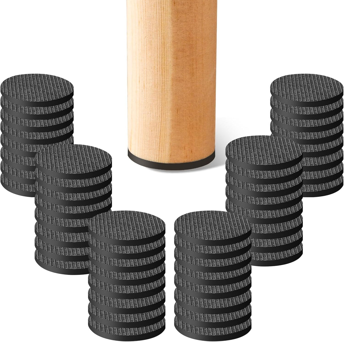 CHUNZEXI Non Slip Furniture Pads - 48 Premium Furniture Grippers Self Adhesive Rubber Furniture