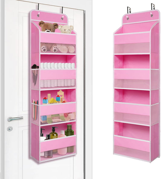 Over The Door Hanging Organizer with 4 Large Pockets – Closet, Bathroom, Nursery, Bedroom, Dorm