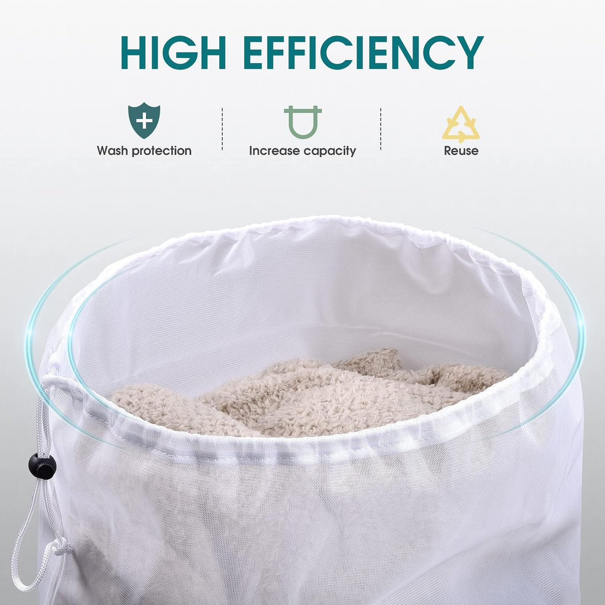OTraki 2 Pcs Large Mesh Laundry Bags, 24X36 Inch Heavy Duty Drawstring Laundry Wash Bag, Dirty