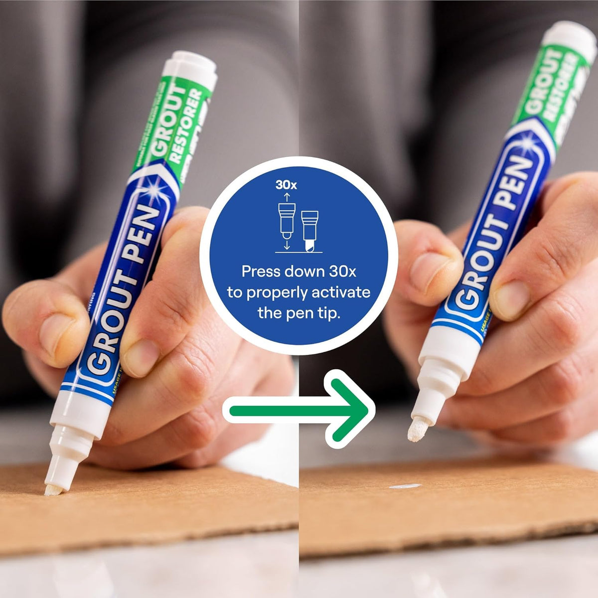 Grout Pen White Tile Paint Marker: Waterproof Grout Paint, Tile Grout Colorant and Sealer Pen