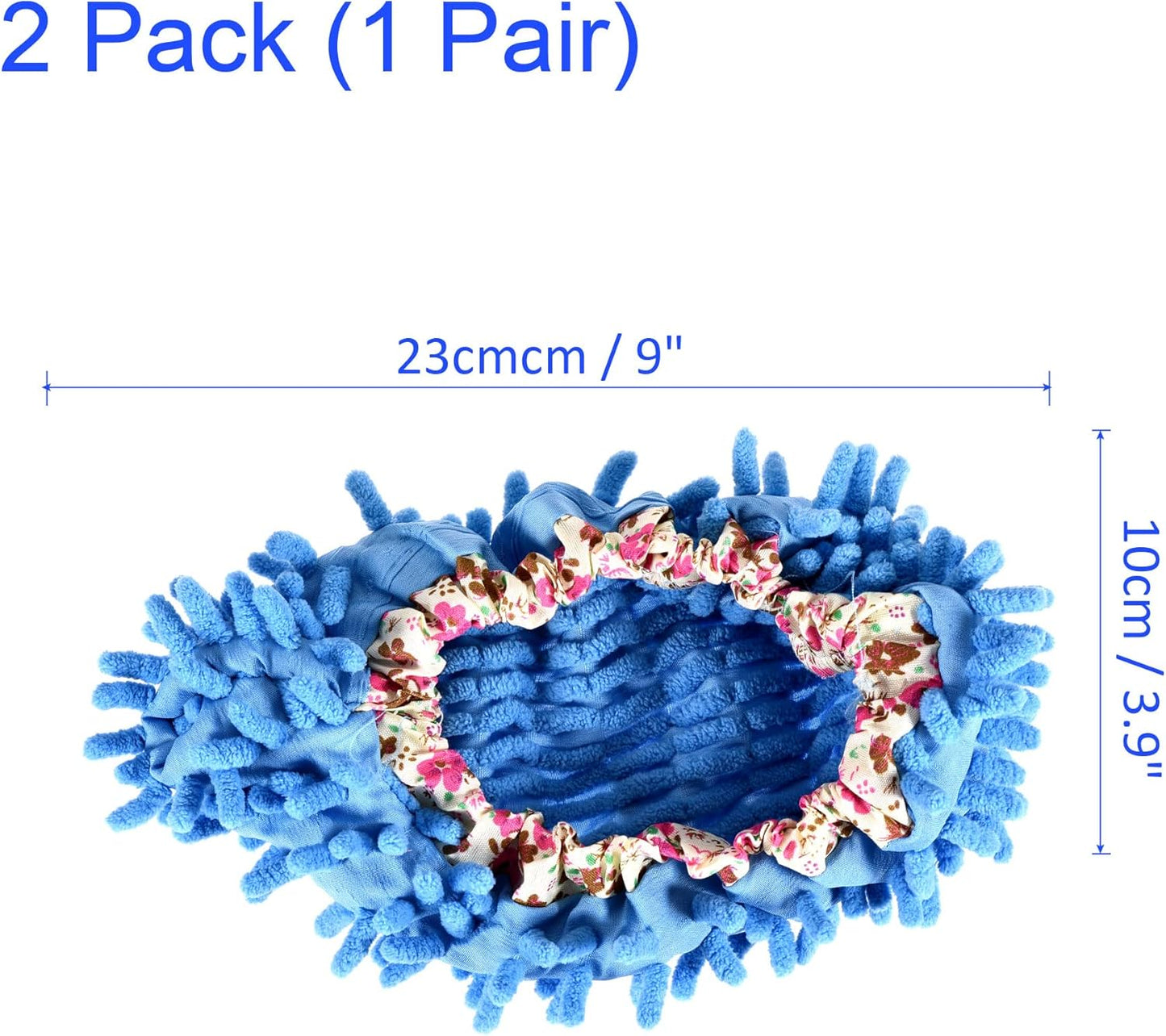 1 Pair Washable Cleaning Shoes Cover - Floor Cleaning Dust, Chenille Microfiber Duster Mop