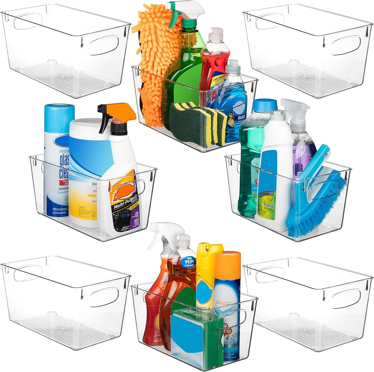 ClearSpace Clear Plastic Storage Bins – Perfect Kitchen Organization and Storage or Pantry Storage