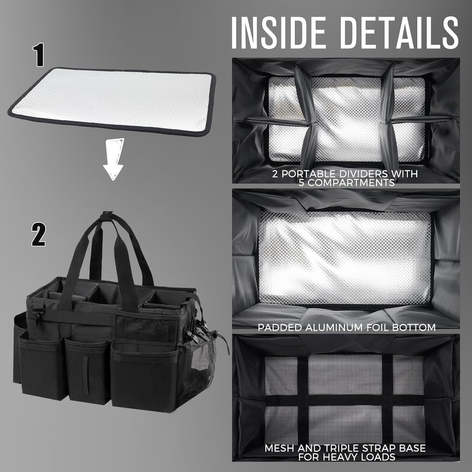 Wearable Cleaning Caddy Organizer with Handle & Shoulder Straps for Housekeepers, Under Sink & Car