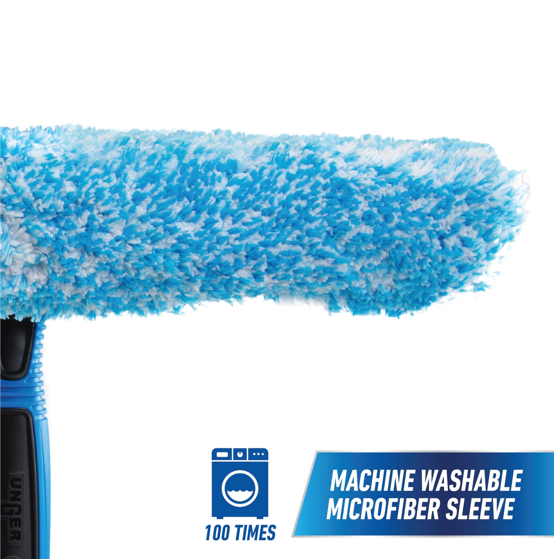 Unger Professional Connect and Clean 2-in-1 Squeegee and Scrubber, 14” Window Cleaning Tool