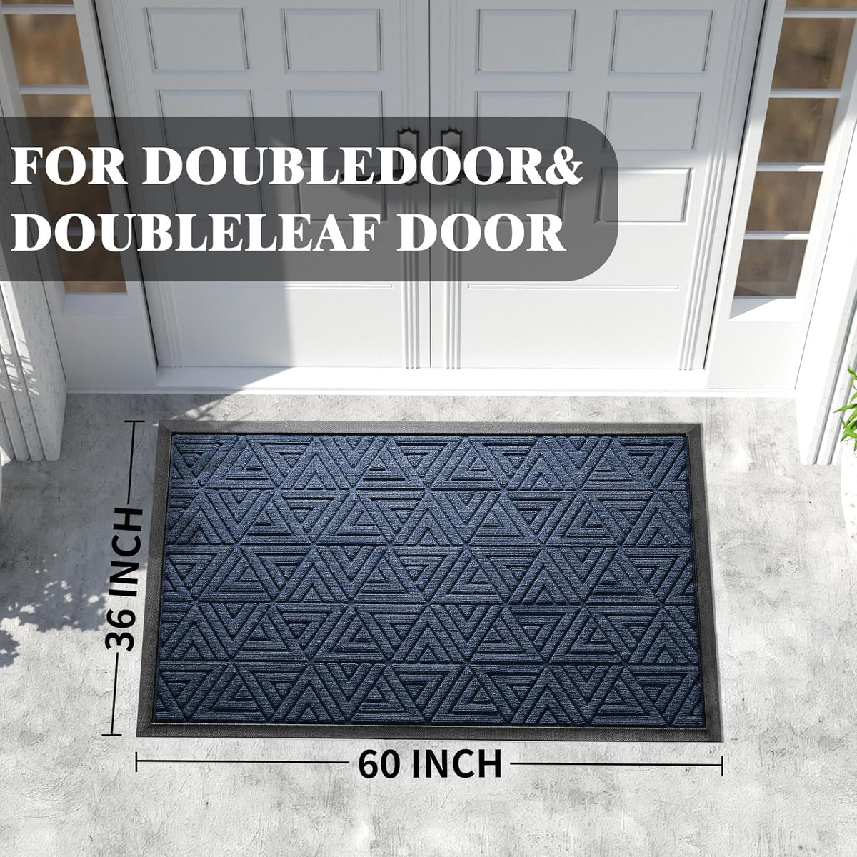 Yimobra Extra Large Door Mat 60x32, All-Weather Waterproof Non-Slip Welcome Matt Outdoor, Heavy