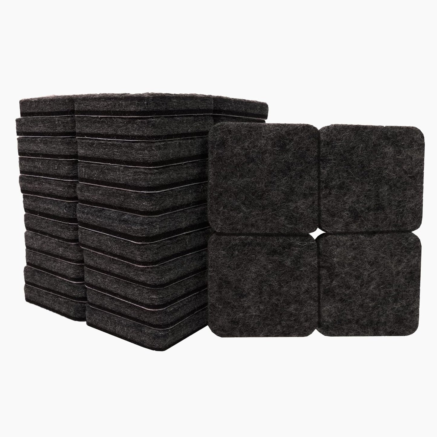 SOFTTOUCH 4717895N Heavy Duty Square Felt Furniture Pads to Protect Hardwood Floors from Scratches