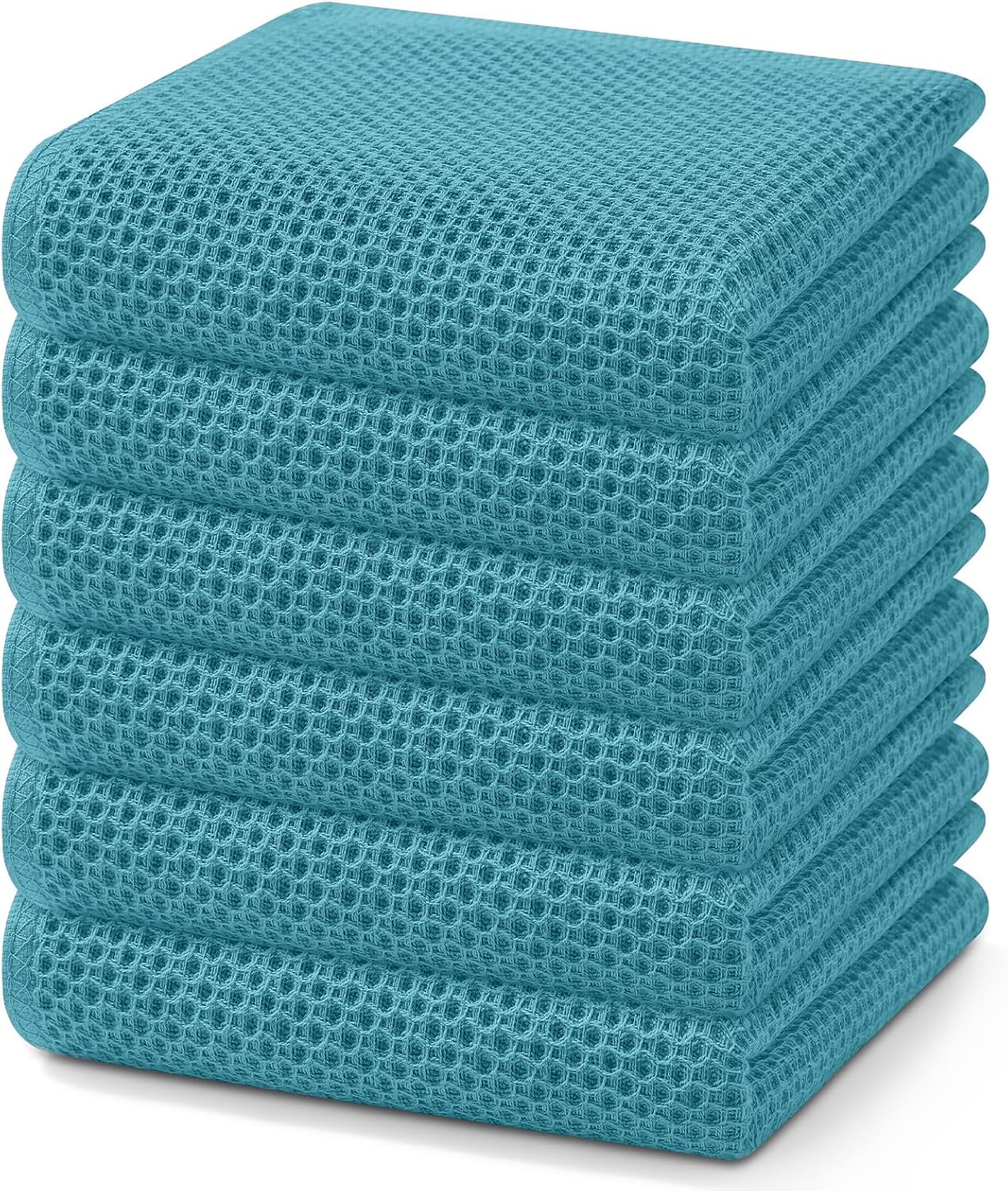Homaxy 100% Cotton Waffle Weave Kitchen Dish Towels, Ultra Soft Absorbent Quick Drying Cleaning