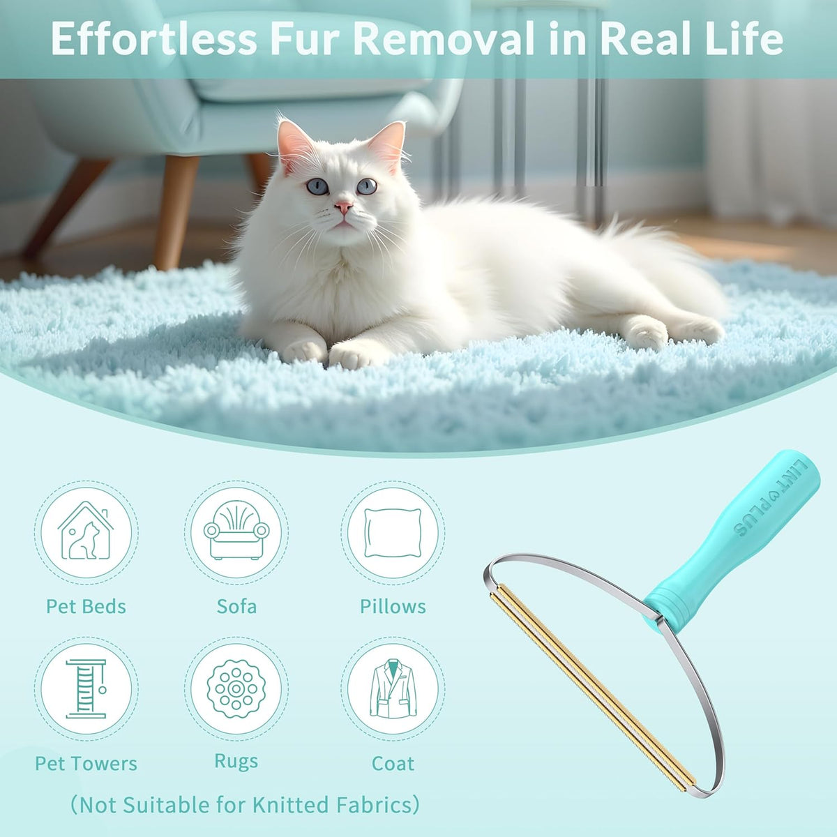 Deep Cleaner Pro Pet Hair Remover-Special Cat Hair Remover Multi Fabric Edge and Carpet Rake