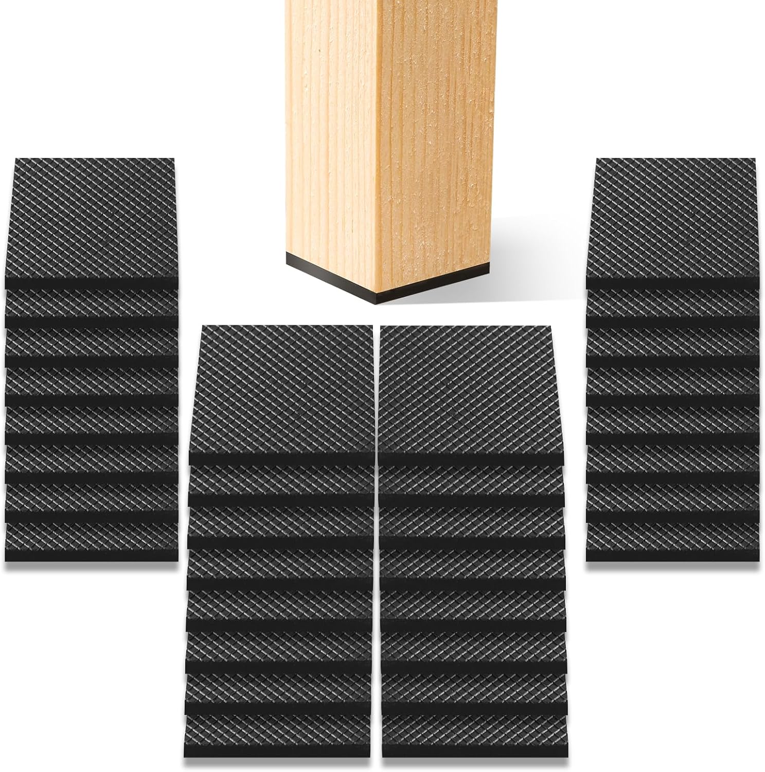 CHUNZEXI Non Slip Furniture Pads - 32 Premium Furniture Grippers Self Adhesive Rubber Furniture