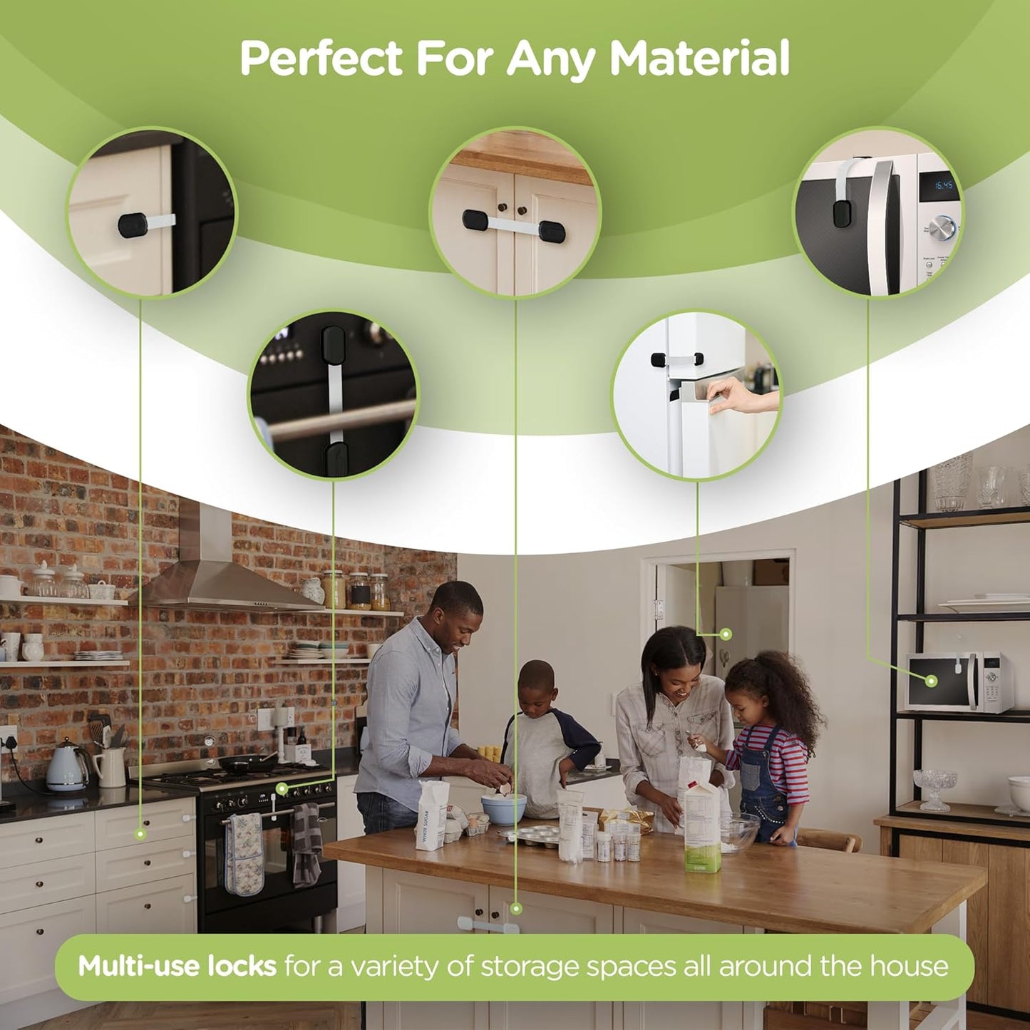 Baby Proofing Child Safety Locks (2 Pack) by Skyla Homes - The Safest, Quickest and Easiest 3M