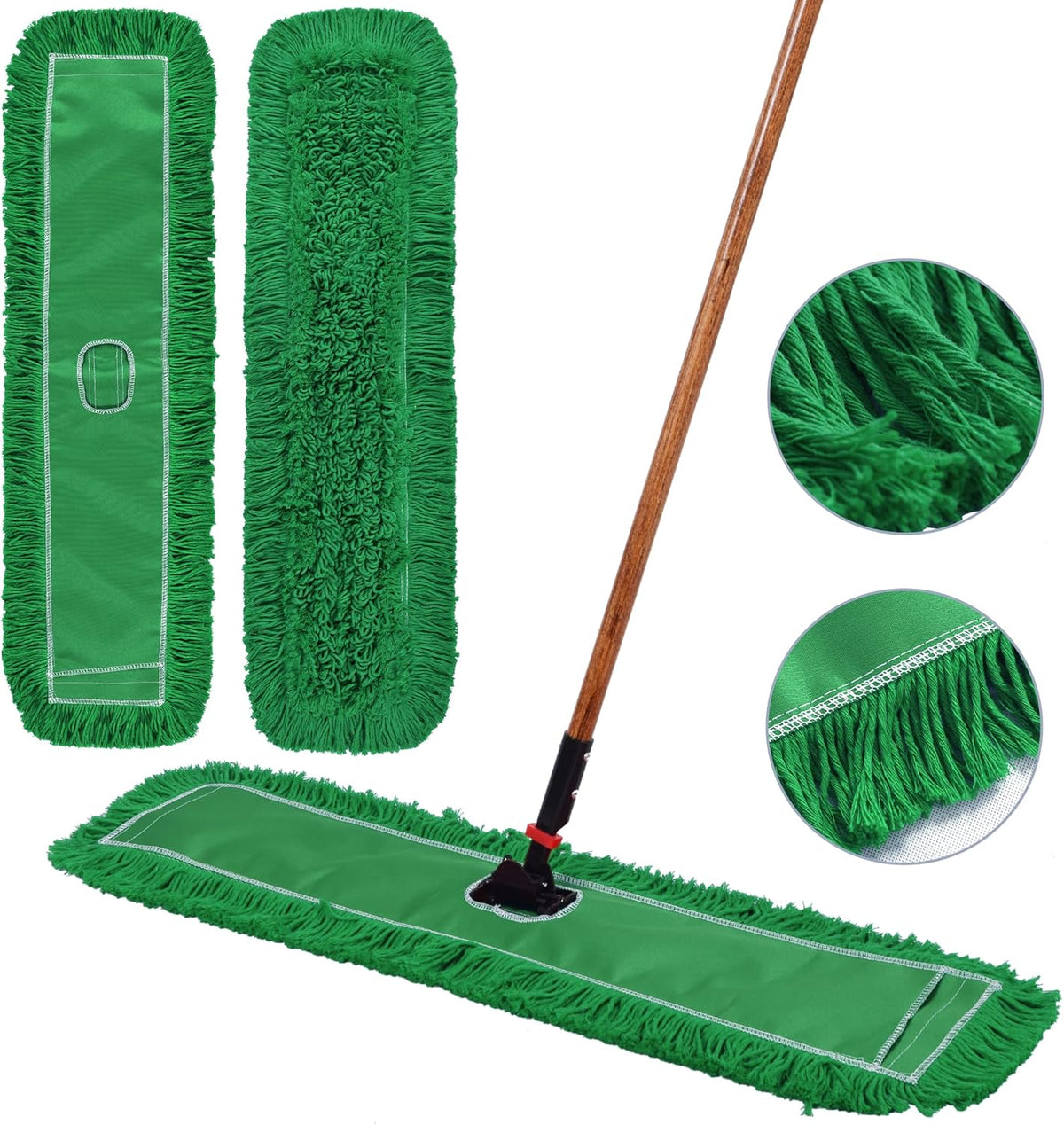 Matthew Cleaning 36'' Industrial Strength Cotton Dust Mop Refill Washable Replacement Heads for