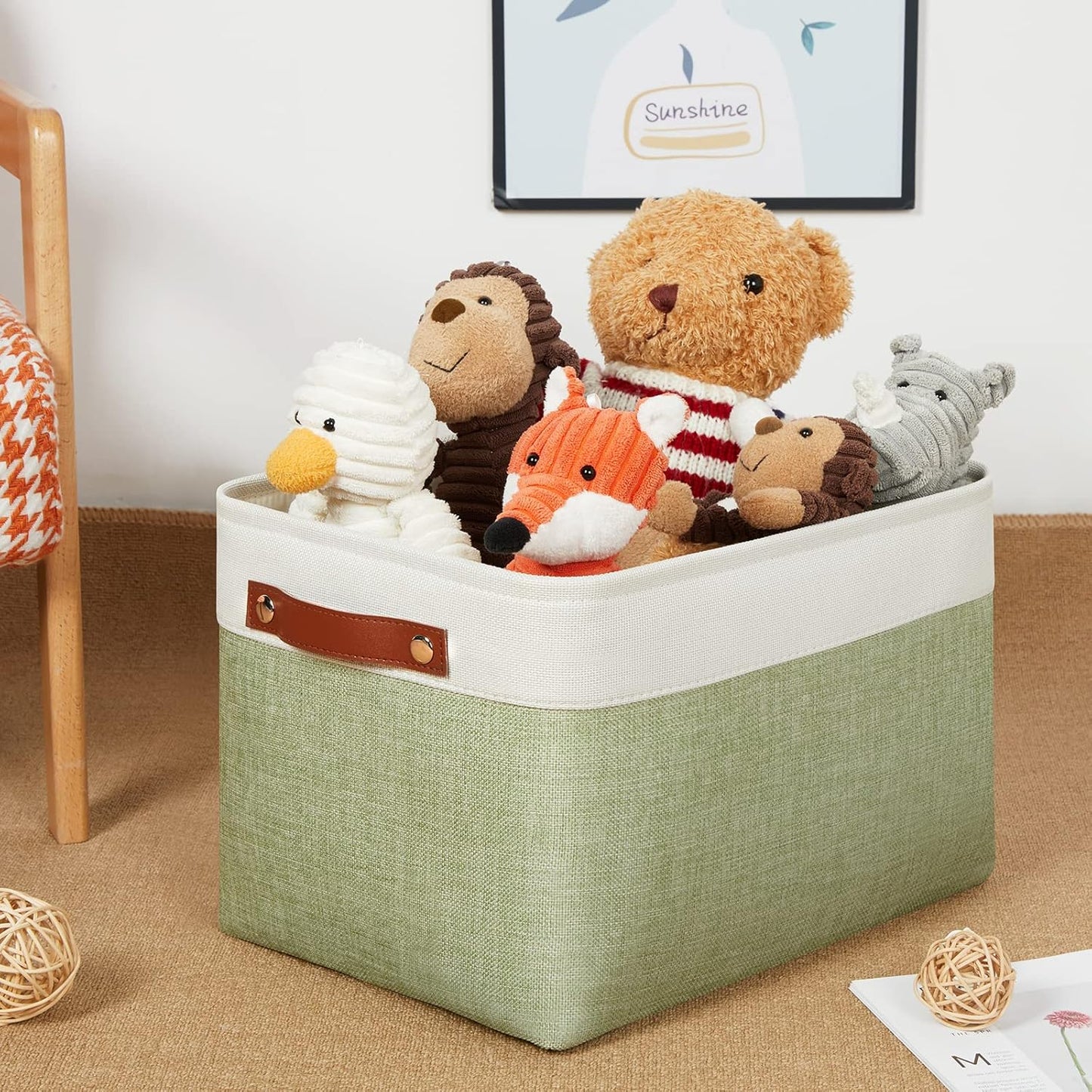 DULLEMELO Fabric Storage Bins for Laundry, Home, Foldable Storage Baskets for Shelves, Toys