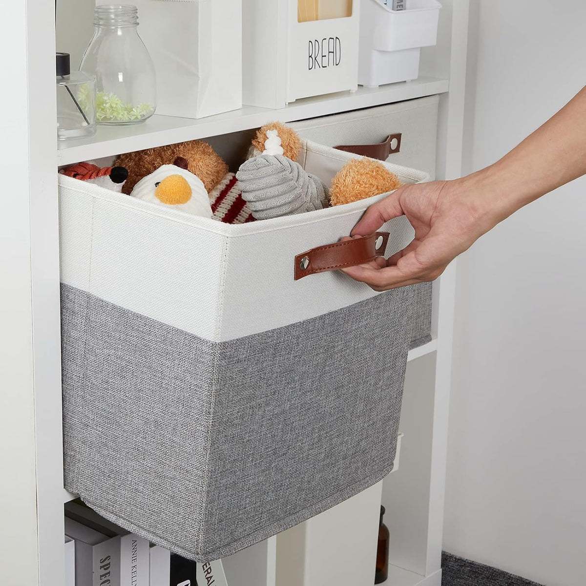 DULLEMELO Storage Cubes 13 inch, Collapsible Sturdy Cube Storage Bins With Handles for