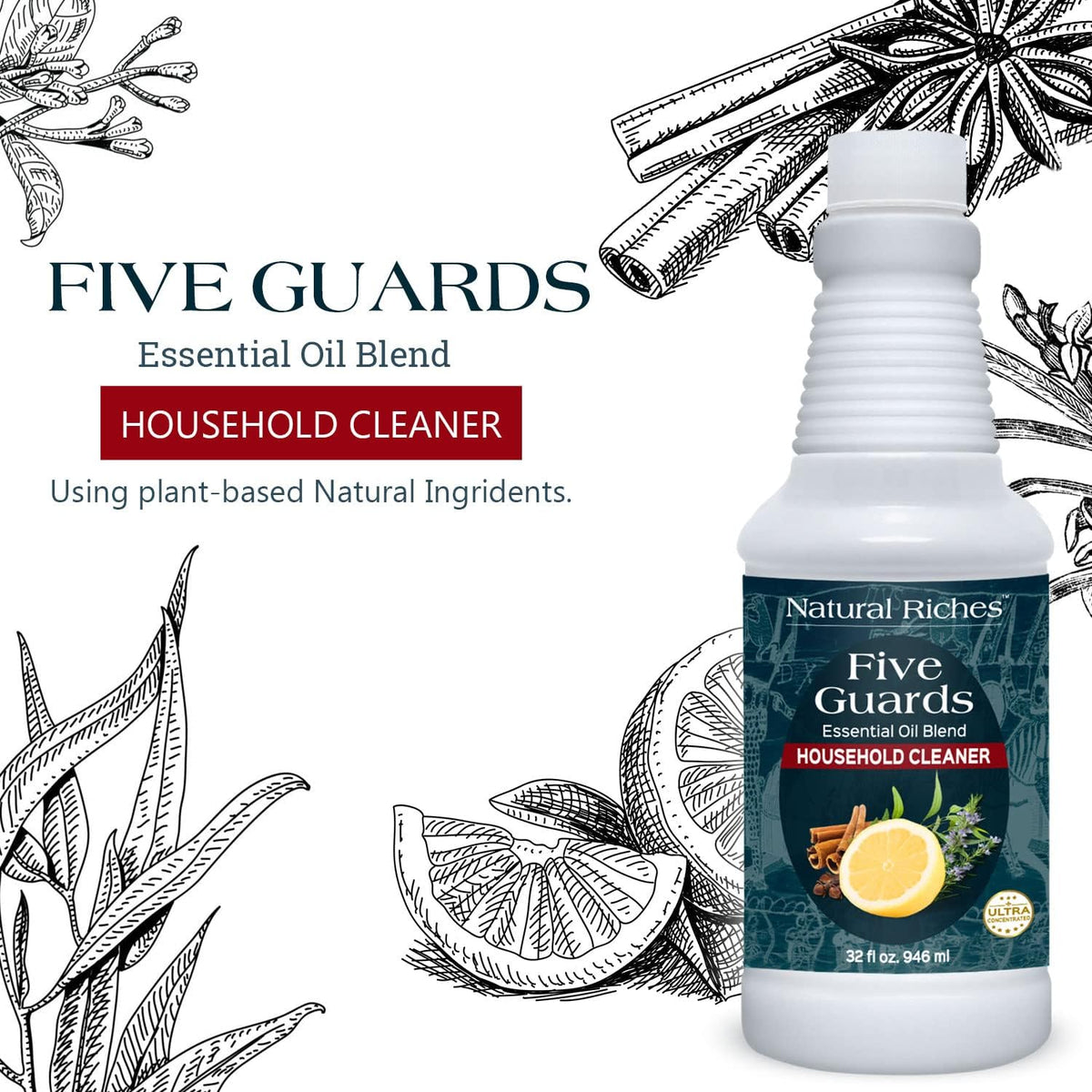Natural Riches Household Cleaner Concentrate Five Guards from The Tales of French stories of