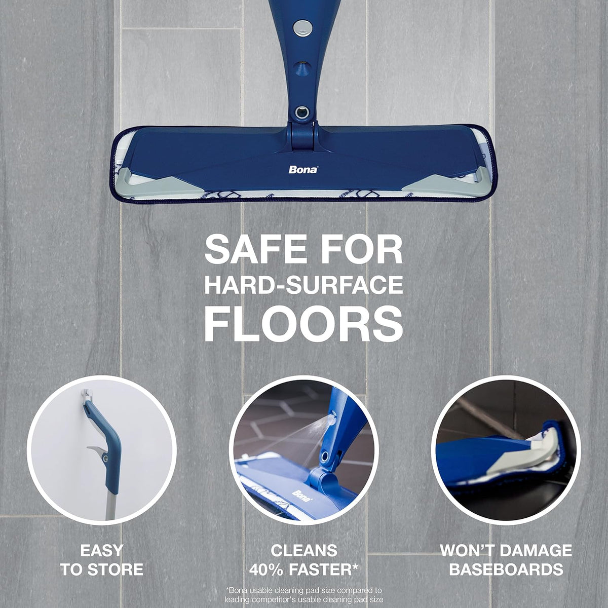 Bona Premium Multi-Surface Floor Spray Mop - Includes Multi-Surface Floor Cleaning Solution 34 fl