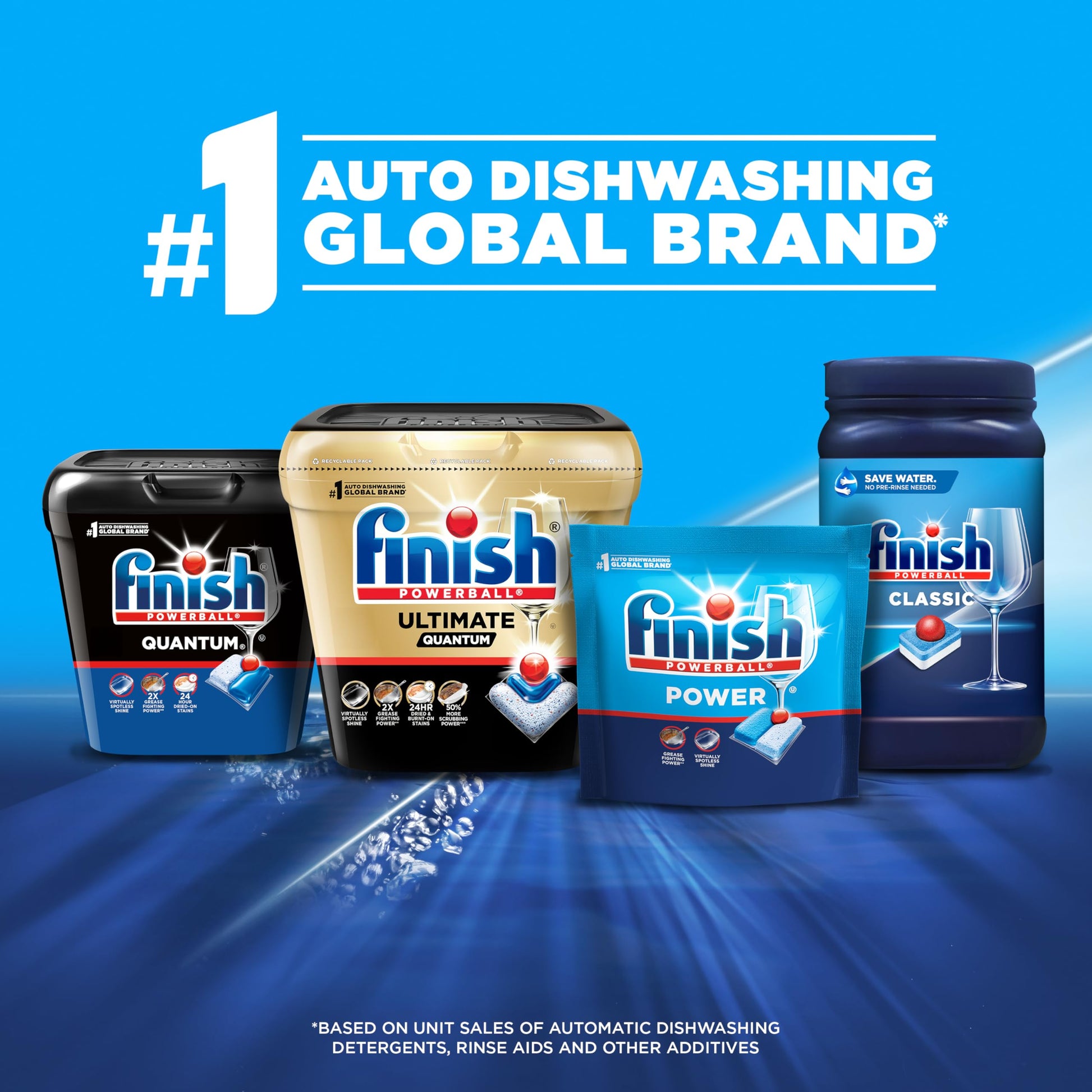 Finish Powerball Dishwasher Pods, Dishwasher Tablets Wrapper Free Formula, Unscented, 84 Count