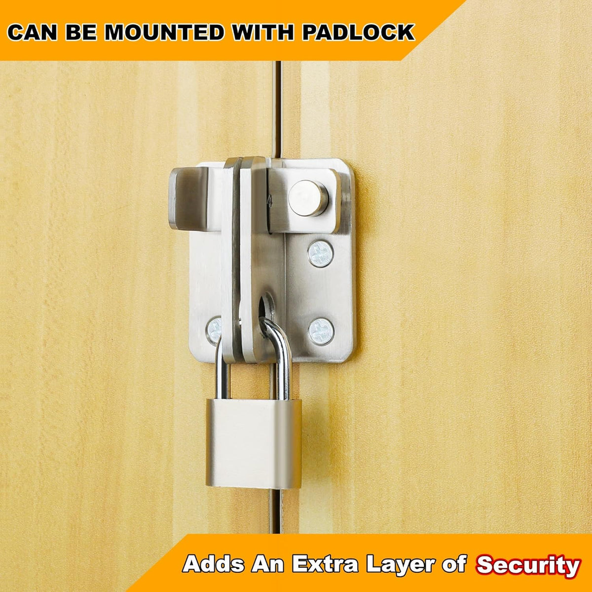 Alise Flip Latch,Gate Latches Safety Door Lock Catch for Barn Cabinet Pet Cage Wood Fence Bathroom