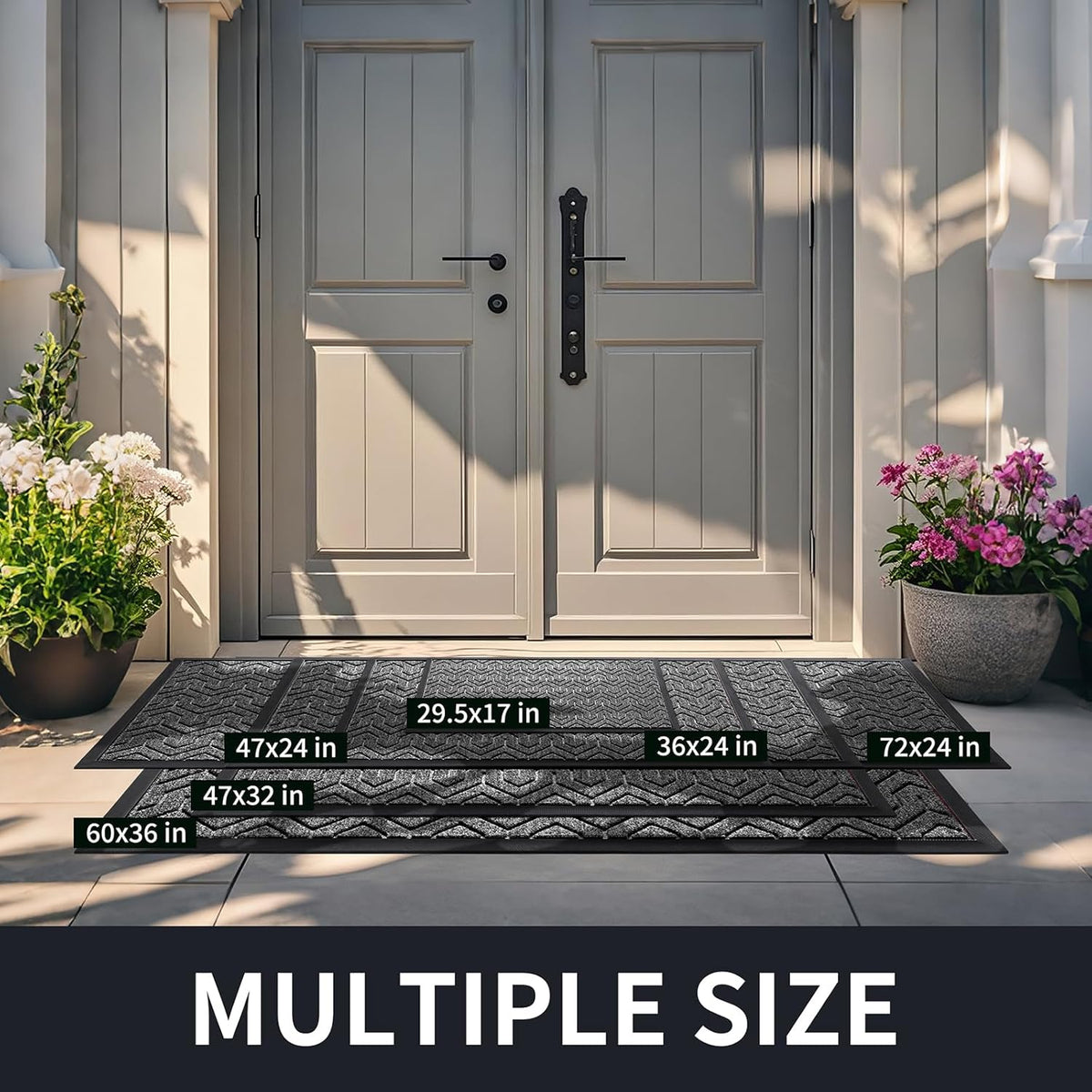 Yimobra Front Door Mat Outside Entrance 29.5x17, Waterproof Heavy Duty Outdoor Mats for Front Door