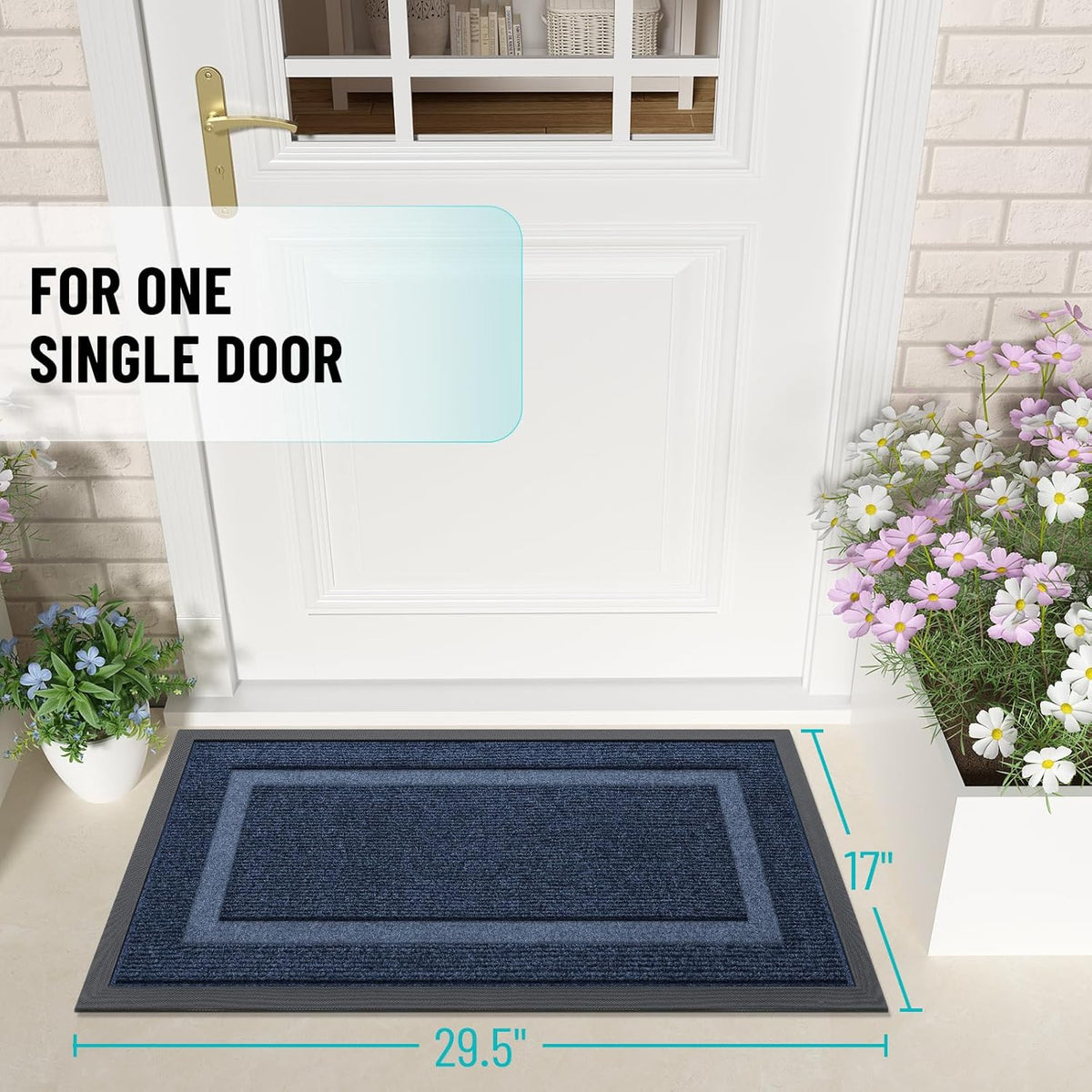 OLANLY Front Door Mat Indoor Outdoor Entrance, Waterproof All-Season, All-Weather Doormat, Sturdy