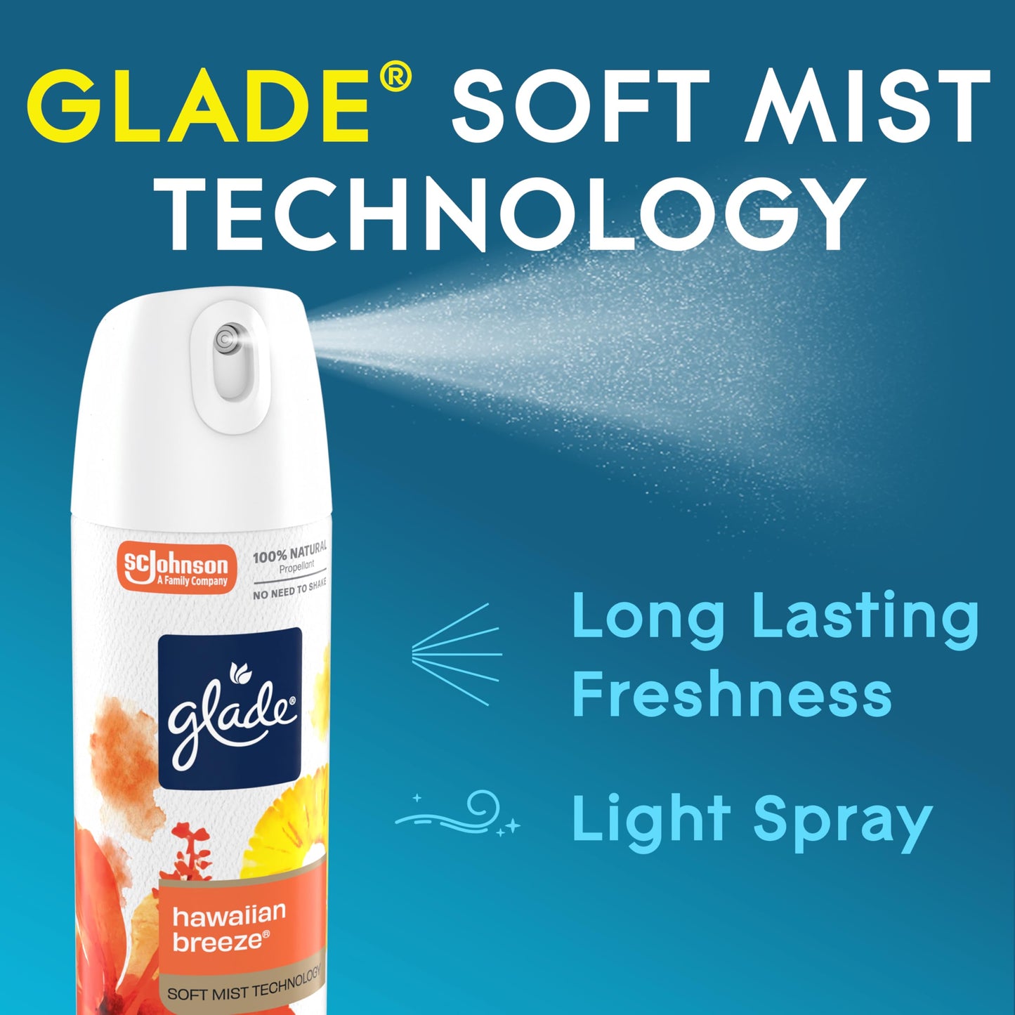Glade Air Freshener Room Spray, Hawaiian Breeze Scent, 7.3 Oz, 6 Count – view 3