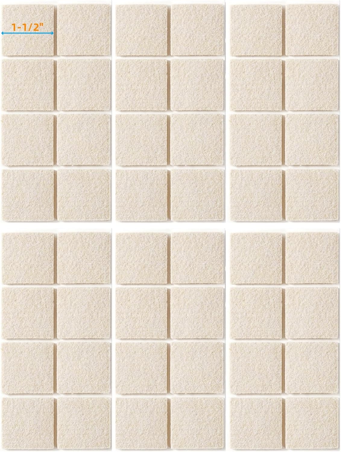 FURNIGEAR Felt Furniture Pads for Hardwood Floors - Self Adhesive Chair Felt Pads, Floor Protector